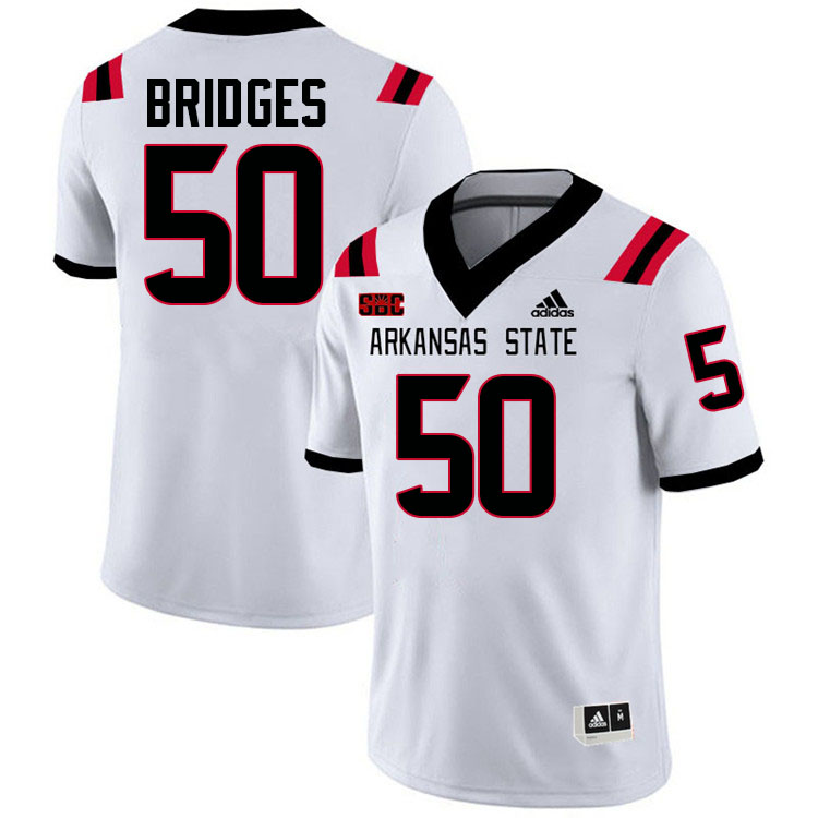 Landon Bridges Arkansas State Jersey,Arkansas State Red Wolves Football Uniforms,Jersey-White